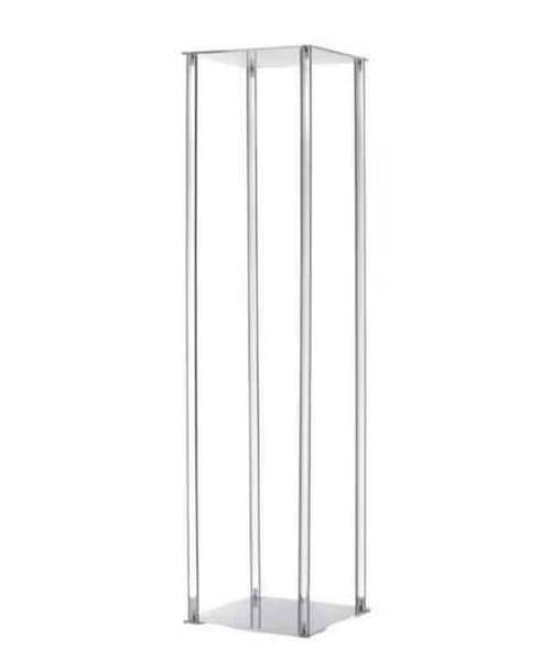 Immagine e commerce Alzata quadrata in plexiglass 4 mm di spessore trasparente cm 32x32 h120