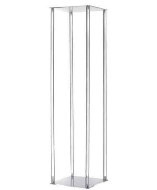 Immagine e commerce Alzata quadrata in plexiglass 4 mm di spessore trasparente cm 35x35 h150