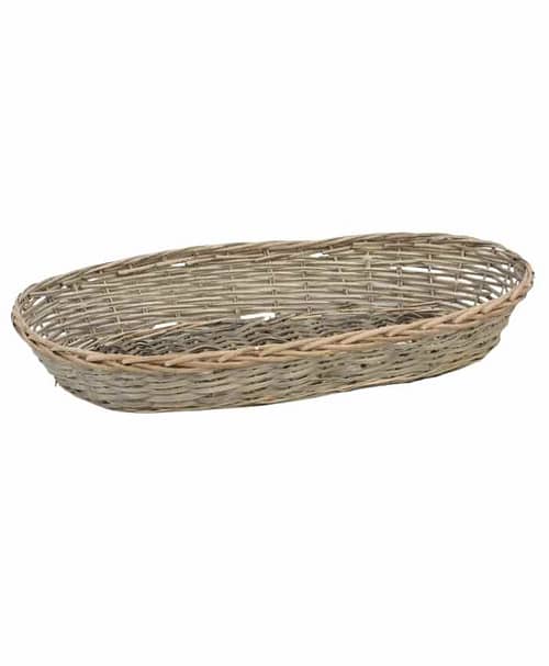 Immagine e commerce Cesto confezionamento ovale in vimini grigio cm 73x39 h 12