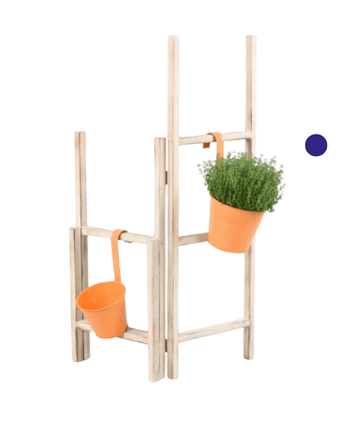 Immagine e commerce Secchello latta da appendere per piante vaso 14 cm colore arancio