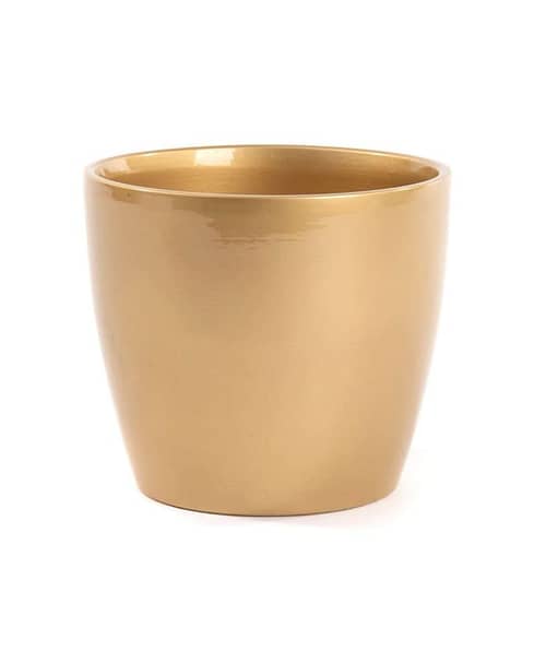 Immagine-e-commerce-Portavaso ceramica forma svasata profilo curvo cm 13 h12 colore oro