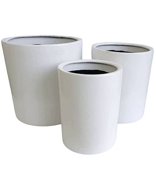 Immagine-e-commerce-Serie 3 vasi da interno grandi dimensioni forma cilindro diametro cm 23-30-38 colore bianco