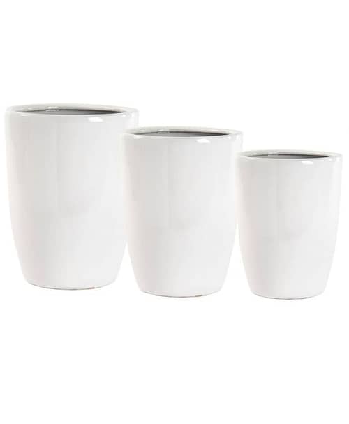 Immagine-e-commerce-Serie 3 vasi da interno grandi dimensioni forma svasata diametro cm 26-33-40 colore bianco