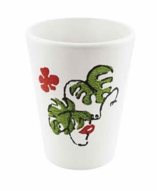 Immagine e commerce Caspò in ceramica bianca con disegno Donna diametro 13 cm