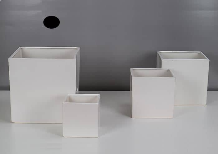 Immagine e-commerce Cubo porta vasi in ceramica per piante cm 20