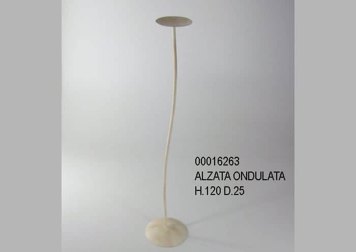 Alzata con ferro ondulato per composizioni floreali alta 120 cm