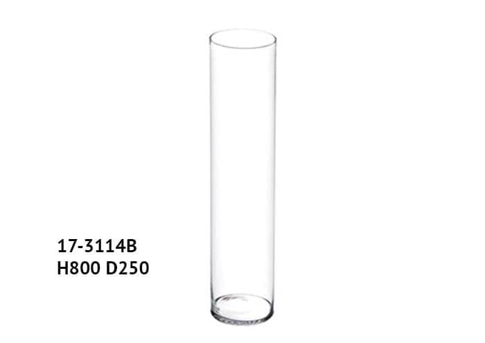 Cilindro vetro spesso diametro 25 alto 80 cm