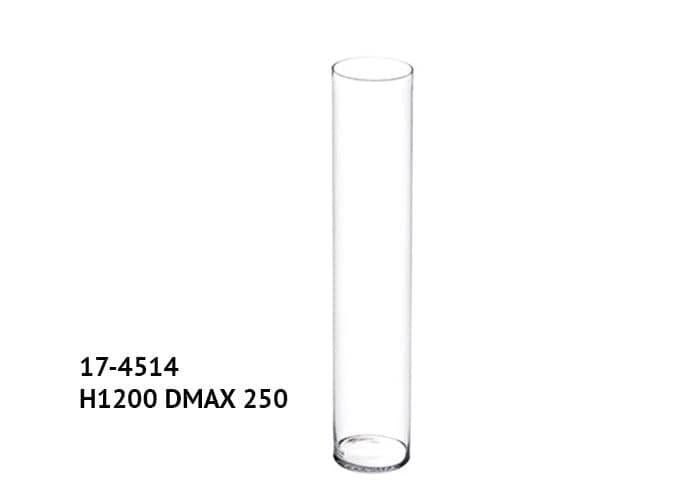 Cilindro vetro spesso diametro 25 alto 120 cm