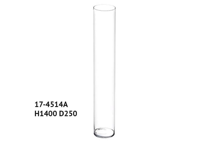 Cilindro vetro spesso diametro 25 alto 140 cm