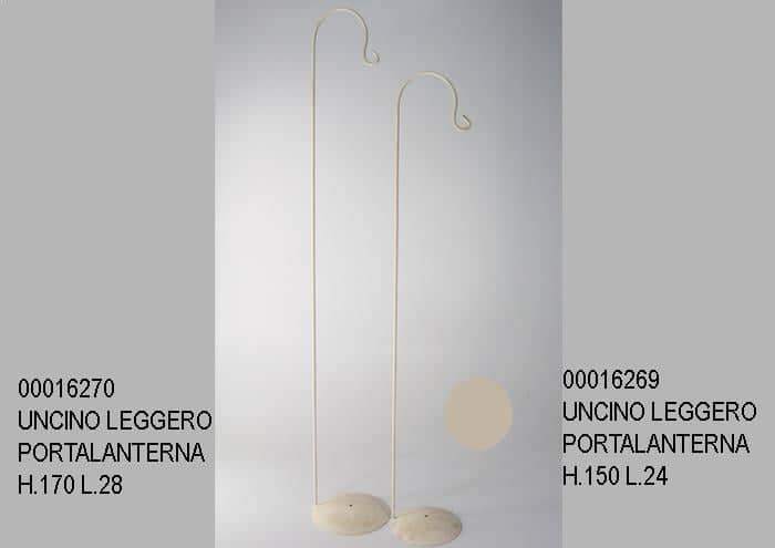 Struttura in ferro con uncino per appendere composizioni h 150