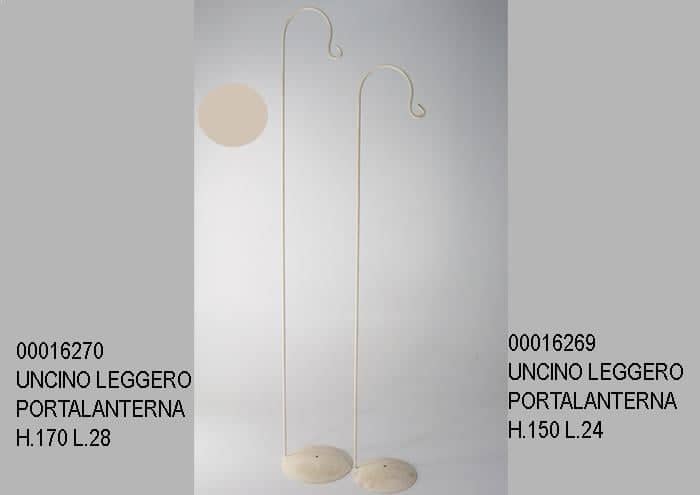 Struttura in ferro con uncino per appendere composizioni h 170