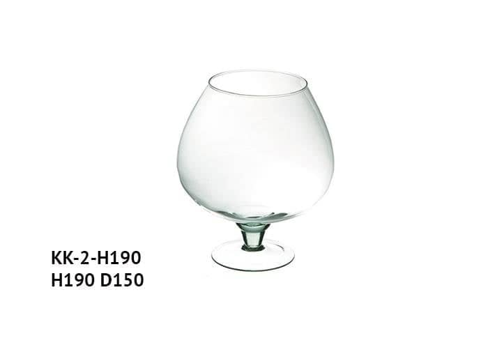 Coppa cognac vetro riciclato h19