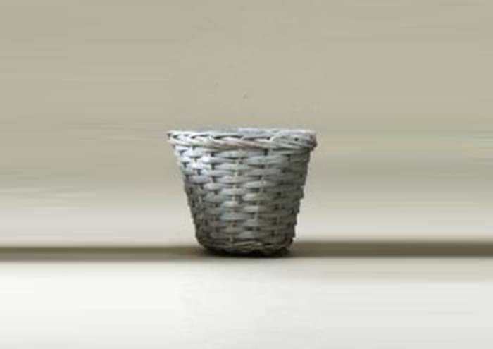 Immagine e-commerce Cesto in vimini grigio per piante vaso 18 cm