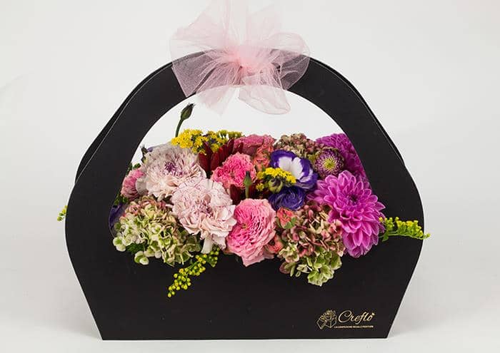 Shorty Bag middle confezione regalo per fiori nero