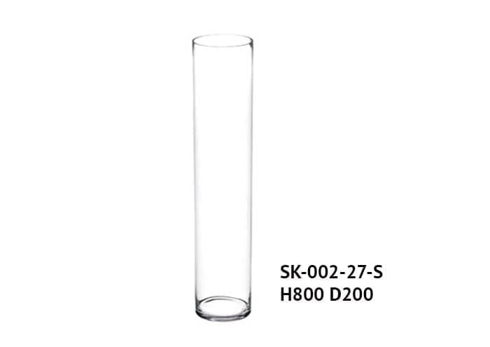 Cilindro vetro spesso diametro 20 altezza 80 cm