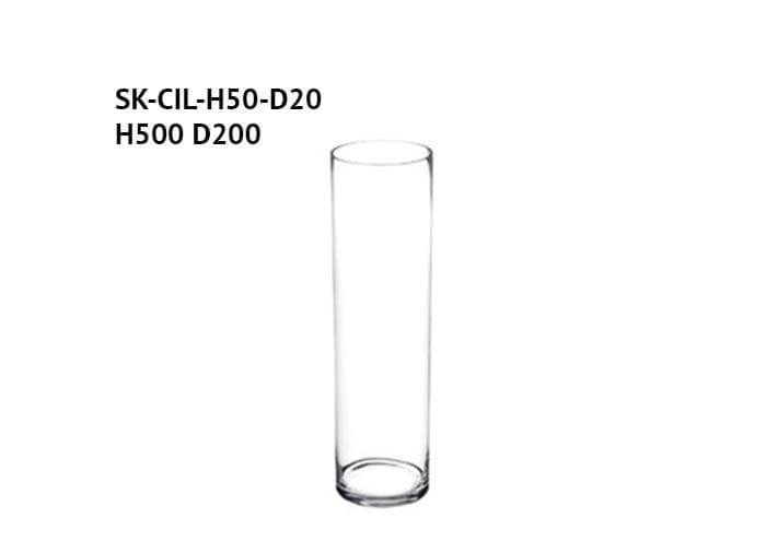 Cilindro vetro spesso diametro 20 altezza 50 cm