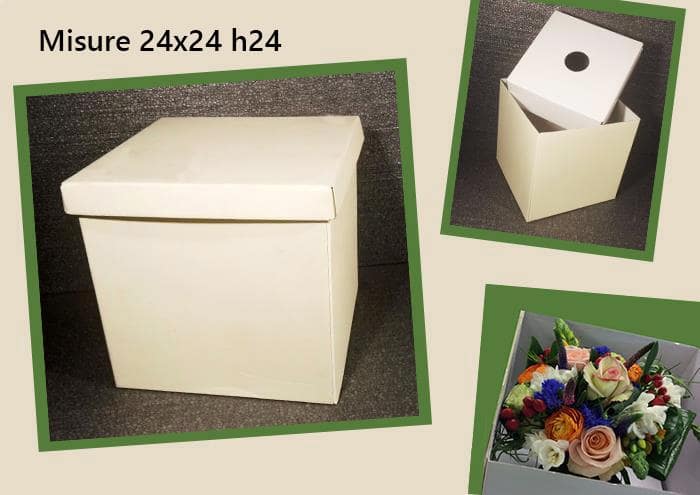 Wedding box scatola porta bouquet da matrimonio cm 24x24x28