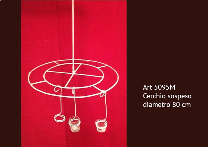 Cerchio metallico portacandele da appendere diametro 80 cm - Strutture per addobbi floreali