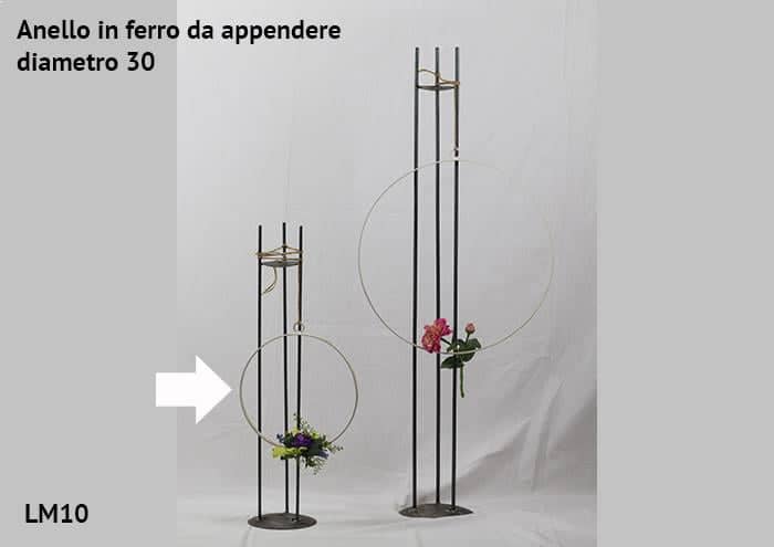 Anello in ferro da appendere diametro 30 cm - Strutture per addobbi floreali