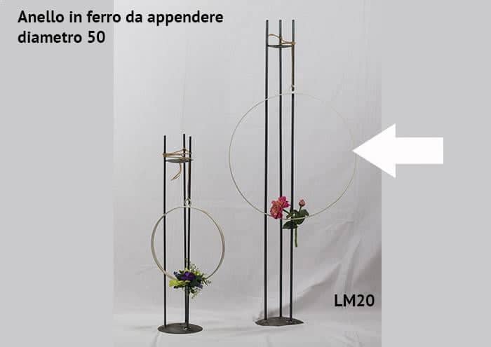 Anello in ferro da appendere diametro 50 cm - Strutture per addobbi floreali