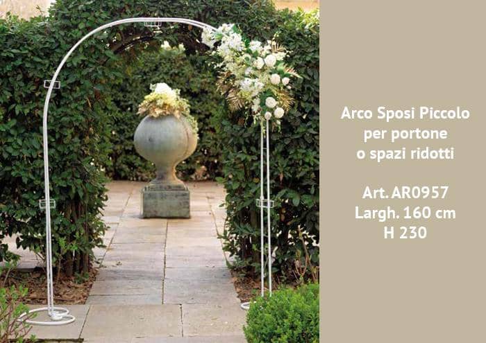 Arco sposi piccolo per portone o spazi ridotti alto 230 cm - Strutture per addobbi floreali