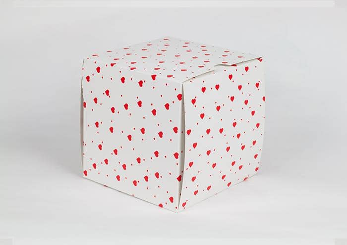Surprise Box middle quadrata confezione regalo per fiori in scatola (Mille cuori) Foto A