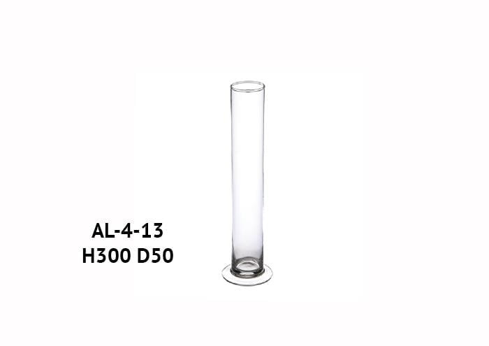 Vaso monofiore vetro forma provetta diametro 5 altezza 30 cm