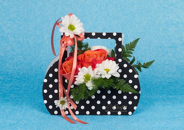 Flower bags Creflò con fantasie pois