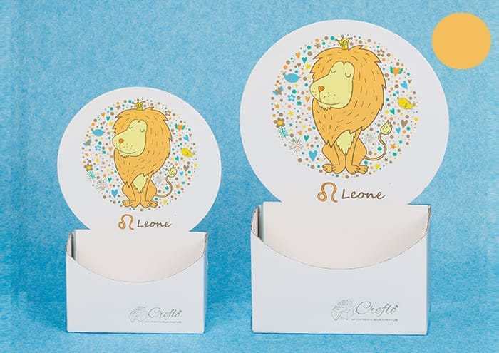 Scatole personalizzate con sticker colorati segno Leone - Creflò Symbol - medio