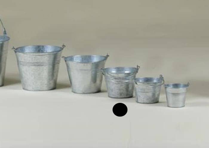 Immagine e commerce Secchielli latta naturale con manico per piante vaso 10 cm