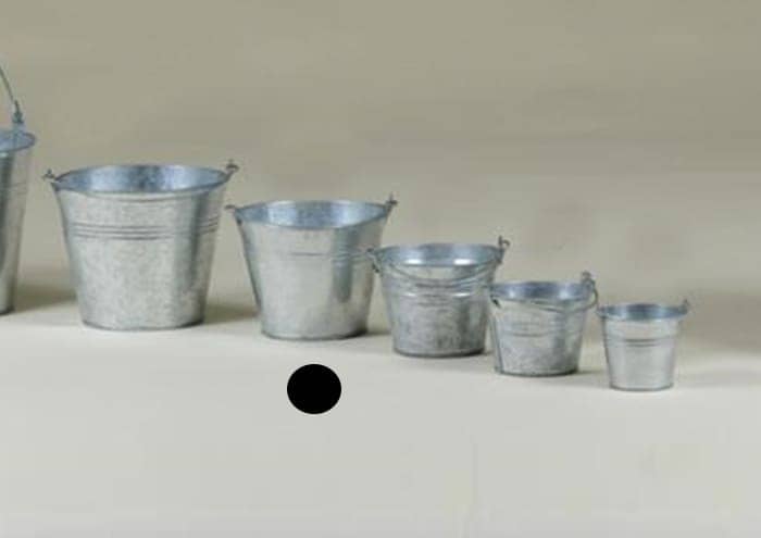 Immagine e commerce Secchielli latta naturale con manico per piante vaso 12 cm