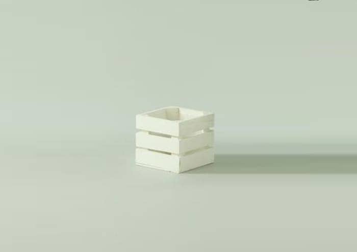 Immagine e commerce Cassette di legno quadrate bianche x1 bulbo