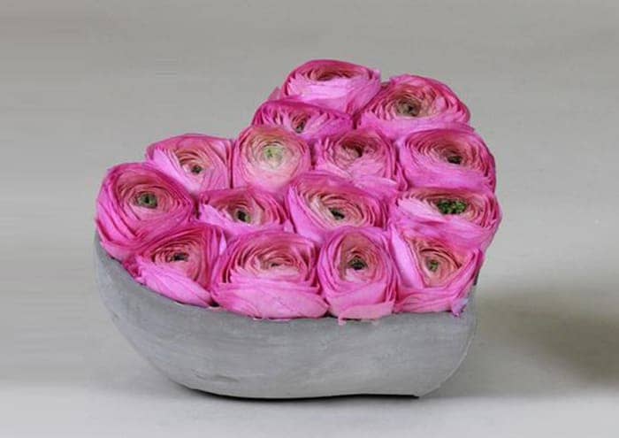 Immagine e-commerce Ciotola in cemento grigio sbiancato a forma di cuore gr.