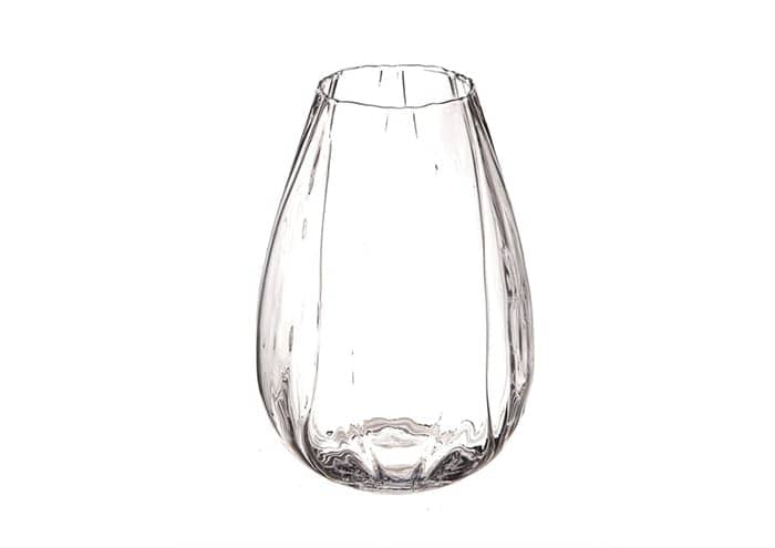 Immagine-e-commerce-Vaso in vetro ottico con collo stretto alto 37 cm