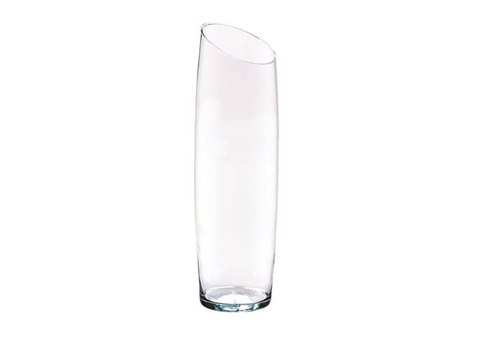 Immagine e commerce Vaso in vetro per orchidea mini con taglio obliquo alto 50 cm