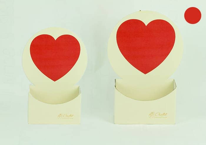 Immagine e-commerce Scatole personalizzate con sticker Emojiflò Cuore rosso-avorio grande