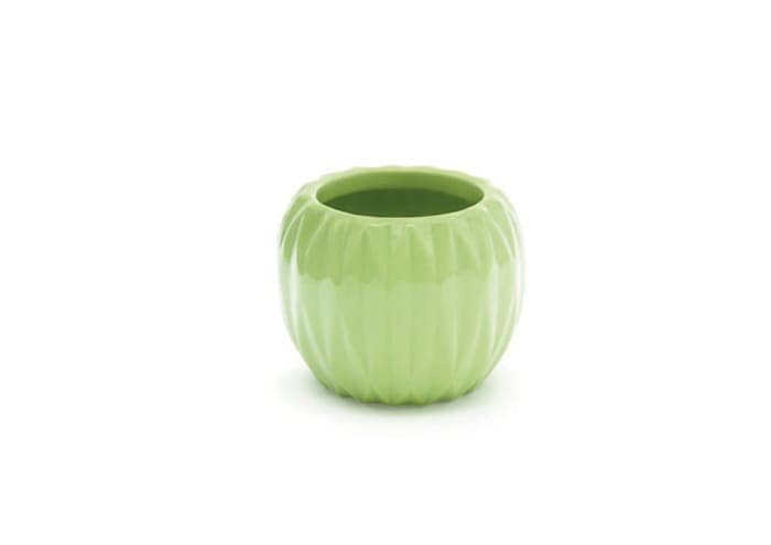 Immagine e-commerce Vaso per orchidee forma sfera con motivi geometrici cm 14 verde mela