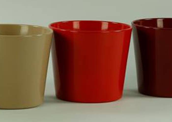 immagine e-commerce-Porta-vaso-per-piante-con-vaso-diametro-cm-20-ceramica-colore-rosso