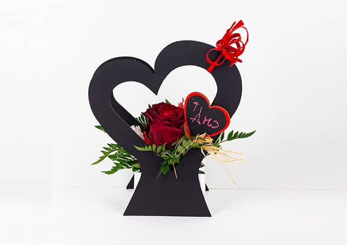 immagine ecommerce Cuore bag Piccola- Flower bag a forma di cuore nero