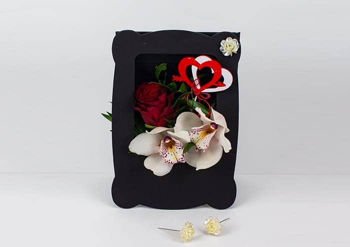 immagine ecommerce Picture Bag Piccola Confezione regalo per fiori forma cornice nero