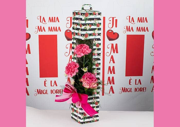 Everday box maxi Flowerbox con manico fantasia rose vintage