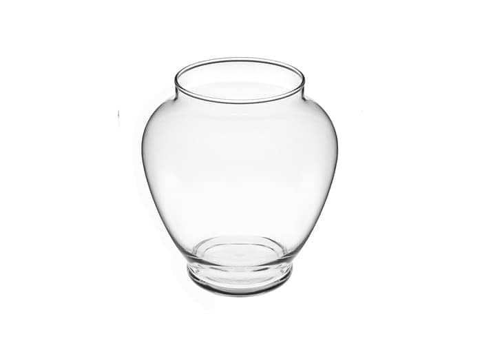 Immagine e commerce Vaso vetro riciclato cm 14 forma pancia larga collo corto