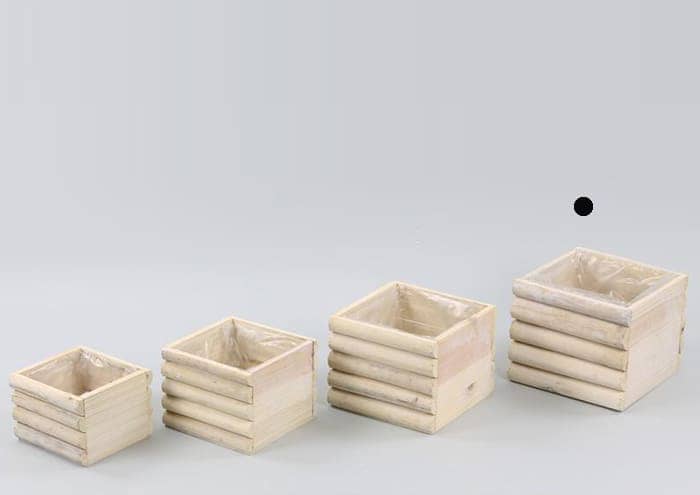 Immagine e commerce Cassetta legno naturale con listelli arrotondati per anthurium