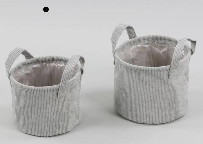 Immagine e commerce Coprivaso  velluto grigio con manici per piante vaso 14 cm