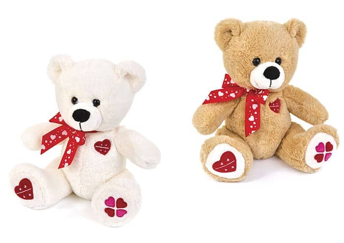 Immagine e commerce Orsetti peluche con fiocco e cuore alti 30 cm colori assortiti
