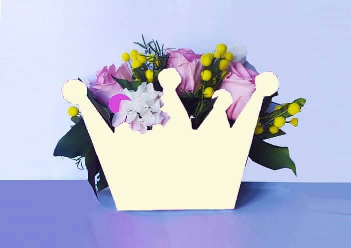 Serie Regina Bag - Flowers bag forma corona avorio