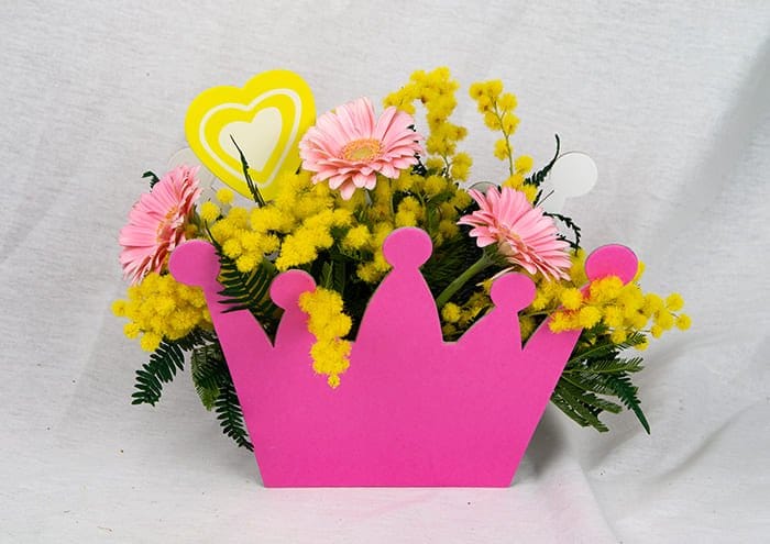 Serie Regina Bag - Flowers bag forma corona (3 colori) - immagine 9
