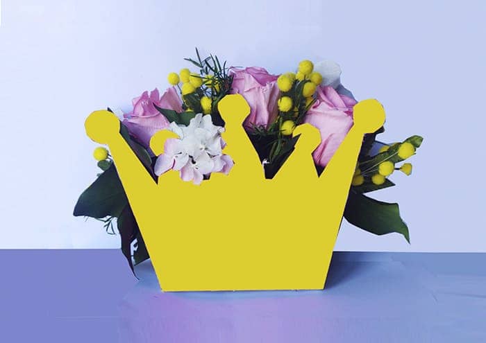 Serie Regina Bag - Flowers bag forma corona gialla