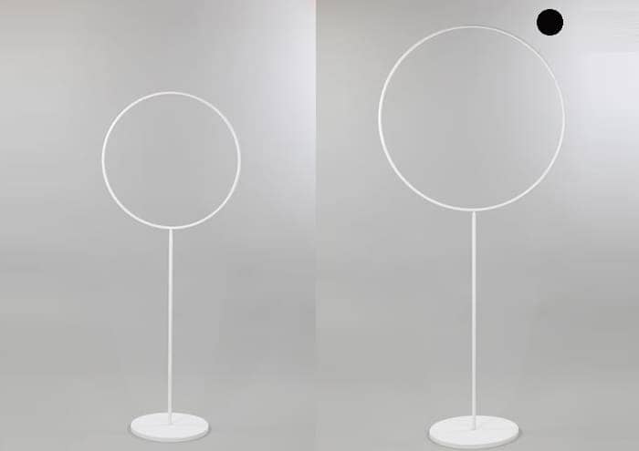 Immagine e commerce Cerchio doppio in ferro con asta diametro 45 altezza 91 cm bianco