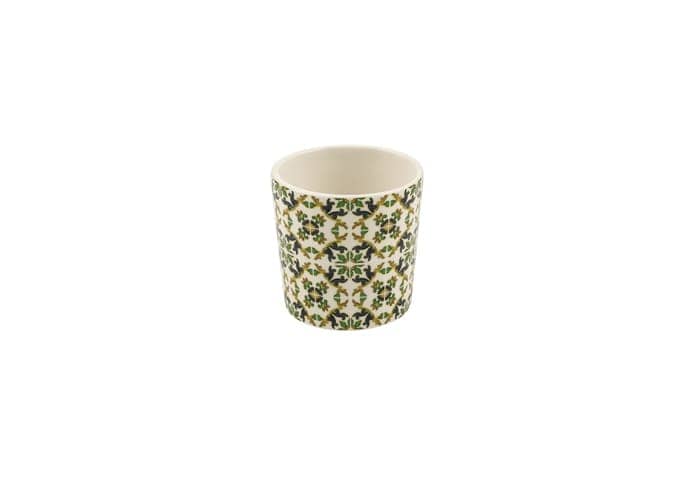 Immagine e commerce Vasetto ceramica cilindrico diametro 7 cm decorazione maiolica